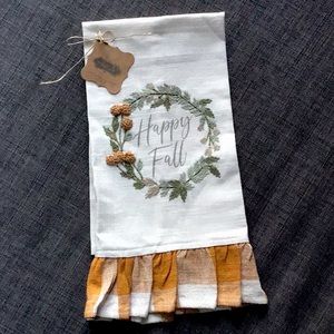 NWT Mudpie fall dish towel